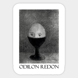 The Egg by Odilon Redon Sticker